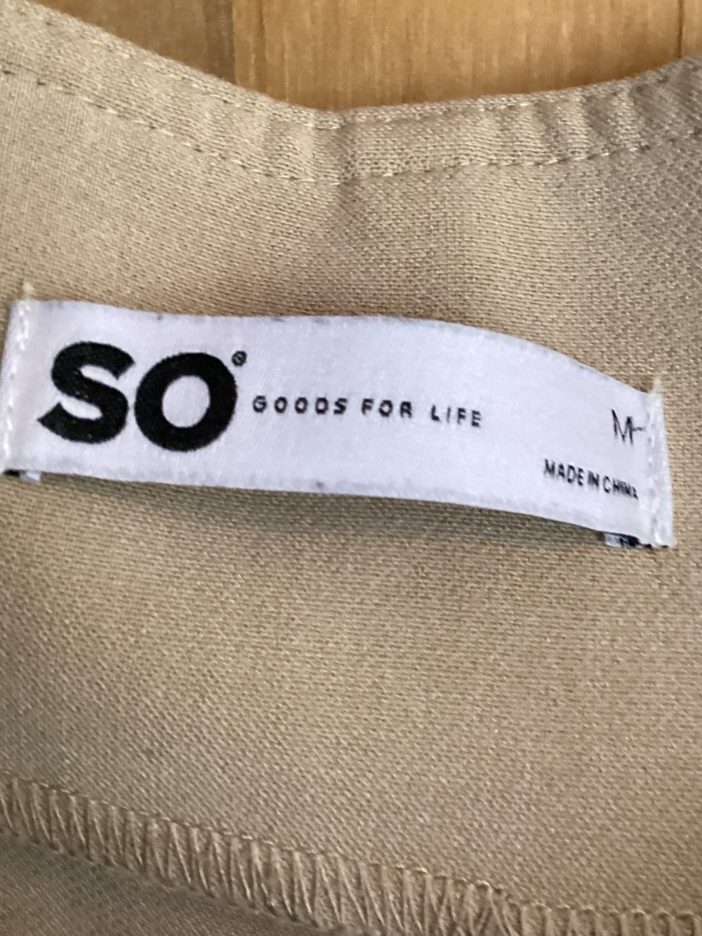SO Beige Crewneck Top